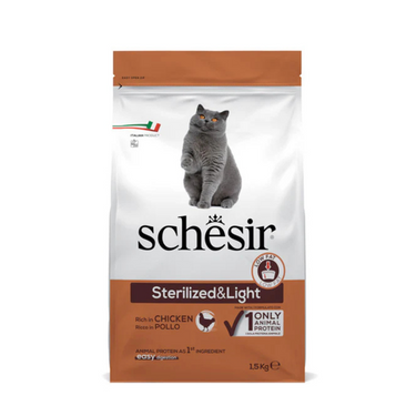 Schesir Cat Dry Food-Sterilized & Light-Chicken 1.5kg
